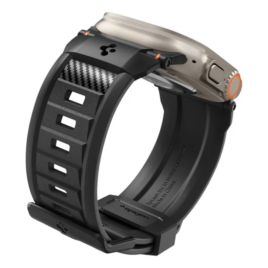 Каишка Spigen - Rugged Band Ultra (AMP07105) - Apple Watch 12/11/10/9/8/7/SE (3/2/1 Gen)/6/5/4/Ultra 4/3/2/1 (44/45/46/49mm) - Черен