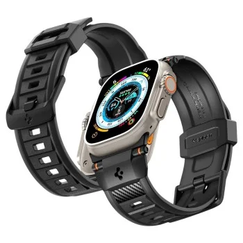 Каишка Spigen - Rugged Band Ultra (AMP07105) - Apple Watch 12/11/10/9/8/7/SE (3/2/1 Gen)/6/5/4/Ultra 4/3/2/1 (44/45/46/49mm) - Черен