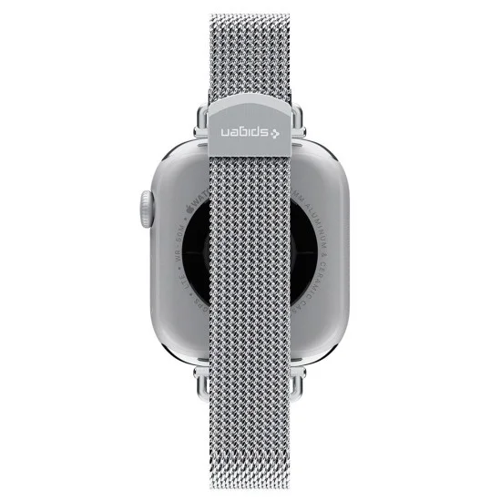 Каишка Spigen - WBM4 Series (AMP10498) - Apple Watch 12 (42mm) 11/10 (42mm) 9/8/7 (41mm)/SE (3nd/2nd/1st Gen)/6/5/4 (40mm) - Сребърен