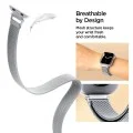 Каишка Spigen - WBM4 Series (AMP10498) - Apple Watch 12 (42mm) 11/10 (42mm) 9/8/7 (41mm)/SE (3nd/2nd/1st Gen)/6/5/4 (40mm) - Сребърен