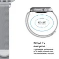 Каишка Spigen - WBM4 Series (AMP10498) - Apple Watch 12 (42mm) 11/10 (42mm) 9/8/7 (41mm)/SE (3nd/2nd/1st Gen)/6/5/4 (40mm) - Сребърен
