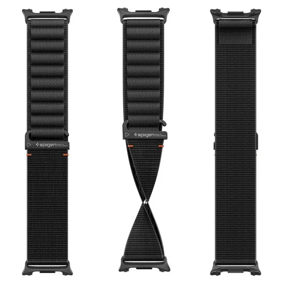 Каишка Spigen Watchband WBF1 (AMP11607) - Samsung Galaxy Watch9 / Watch8 (40mm/44mm) / Watch8 Classic - Черен