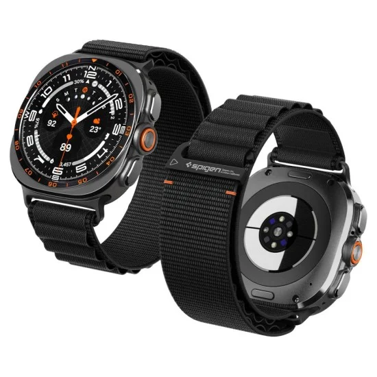 Каишка Spigen Watchband WBF1 (AMP11613) - Samsung Galaxy Watch Ultra 47mm / Watch Ultra 2 - Черен