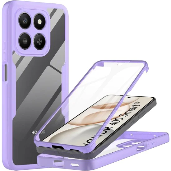 Калъф 360° + протектор – Honor 400 Smart 5G / 400 Smart 4G / X7d 4G – Techsuit ColorVerse – Лилав