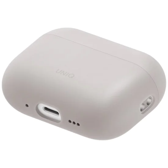 Калъф за AirPods Pro 3 - UNIQ Lino Hybrid Liquid Silicon - Бежов (Beige Ivory)