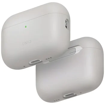 Калъф за AirPods Pro 3 - UNIQ Lino Hybrid Liquid Silicon - Бежов (Beige Ivory)
