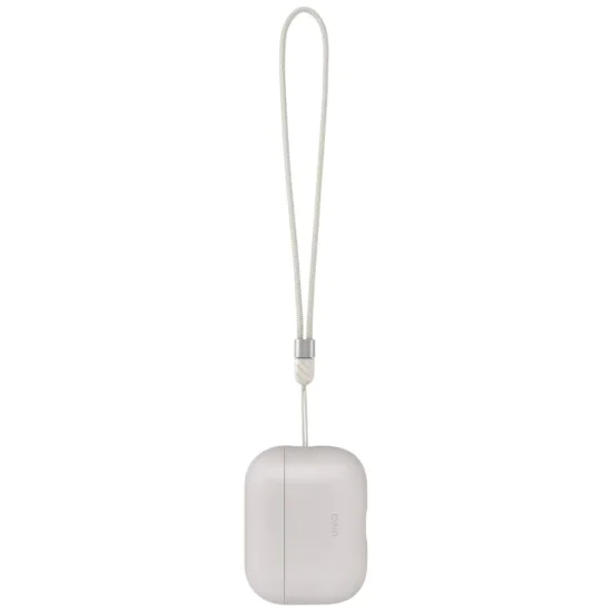 Калъф за AirPods Pro 3 - UNIQ Lino Hybrid Liquid Silicon - Бежов (Beige Ivory)