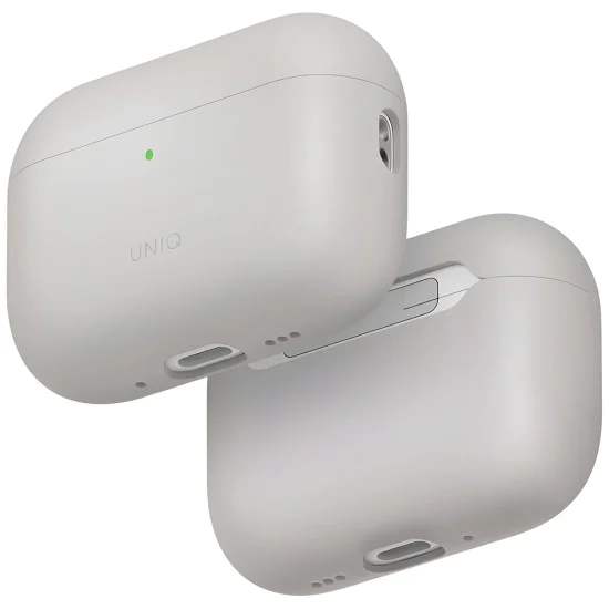 Калъф за AirPods Pro 3 - UNIQ Lino Hybrid Liquid Silicon - Бежов (Beige Ivory)