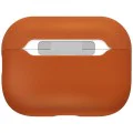 Калъф за AirPods Pro 3 - UNIQ Lino Hybrid Liquid Silicon - Оранжев (Sunset Orange)