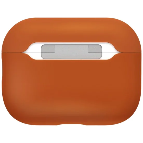 Калъф за AirPods Pro 3 - UNIQ Lino Hybrid Liquid Silicon - Оранжев (Sunset Orange)