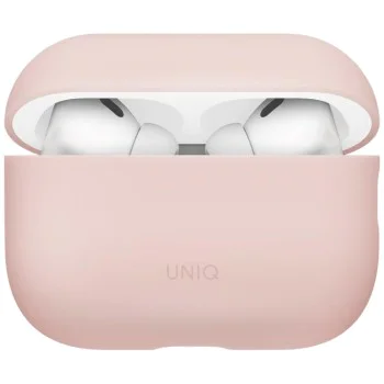 Калъф за AirPods Pro 3 - UNIQ Lino Hybrid Liquid Silicon - Розов (Blush Pink)