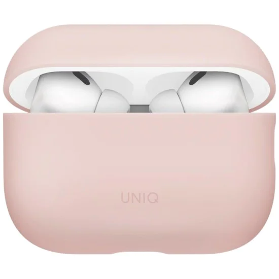 Калъф за AirPods Pro 3 - UNIQ Lino Hybrid Liquid Silicon - Розов (Blush Pink)