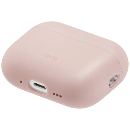 Калъф за AirPods Pro 3 - UNIQ Lino Hybrid Liquid Silicon - Розов (Blush Pink)