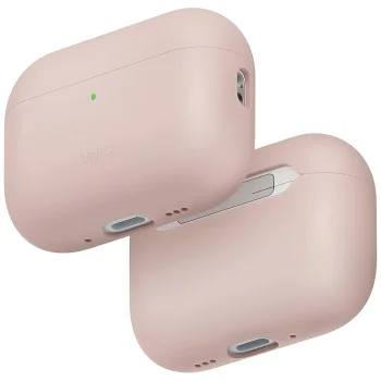 Калъф за AirPods Pro 3 - UNIQ Lino Hybrid Liquid Silicon - Розов (Blush Pink)