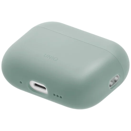 Калъф за AirPods Pro 3 - UNIQ Lino Hybrid Liquid Silicon - Зелен (Iceplant Green)