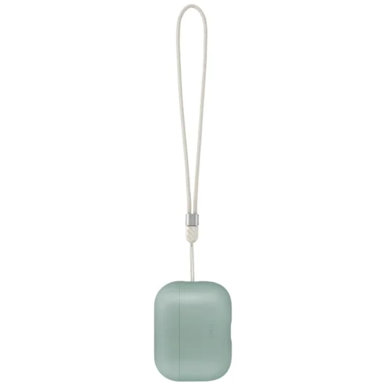 Калъф за AirPods Pro 3 - UNIQ Lino Hybrid Liquid Silicon - Зелен (Iceplant Green)