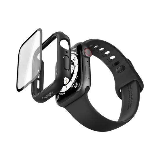 Калъф за Apple Watch SE 3 / SE 2 / SE / 6 / 5 / 4 (44mm) - Thin Fit 360 (ACS11592) - Spigen - Черен
