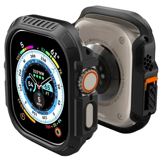 Калъф за Apple Watch Ultra 4 / 3 / 2 / 1 (49mm) - Lock Fit (ACS06208) - Spigen - Черен