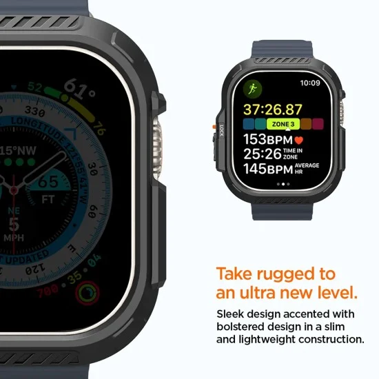 Калъф за Apple Watch Ultra 4 / 3 / 2 / 1 (49mm) - Lock Fit (ACS06208) - Spigen - Черен
