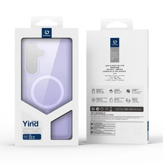Калъф Dux Ducis Yind MagSafe Series - Samsung Galaxy S26 FE / Samsung Galaxy S25 FE - Светлолилав