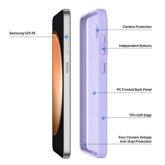Калъф Dux Ducis Yind MagSafe Series - Samsung Galaxy S26 FE / Samsung Galaxy S25 FE - Светлолилав