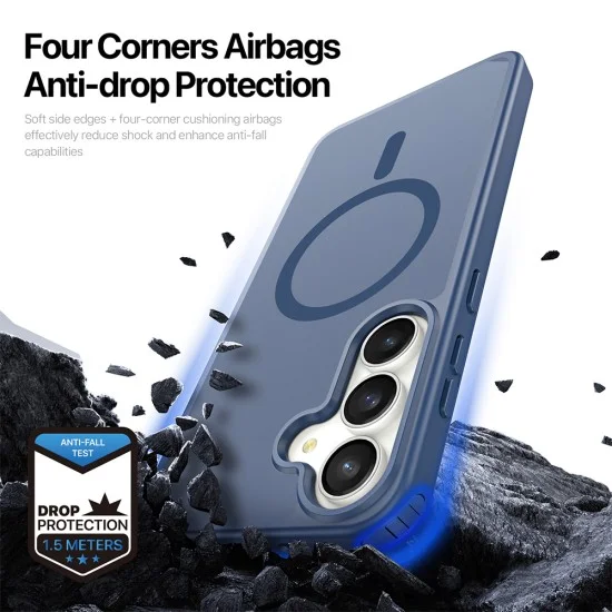 Калъф Dux Ducis - Yind MagSafe Series - Samsung Galaxy S26 FE / Samsung Galaxy S25 FE - Тъмносин