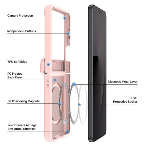 Калъф Dux Ducis - Yind MagSafe Series - Samsung Galaxy Z Flip8 - Черен