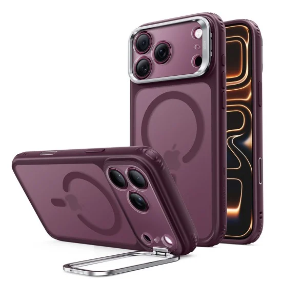 Калъф ESR Classic Hybrid HaloLock Kickstand - iPhone 18 Pro Max / iPhone 17 Pro Max - Матово бордо