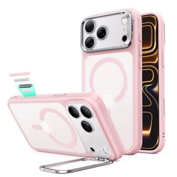 Калъф ESR Classic Hybrid HaloLock Kickstand - iPhone 18 Pro Max / iPhone 17 Pro Max - Матово розов