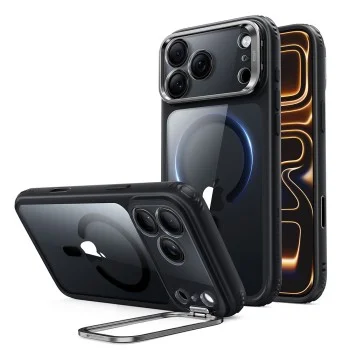Калъф ESR Classic Hybrid HaloLock Kickstand - iPhone 18 Pro Max / iPhone 17 Pro Max - Прозрачно черен