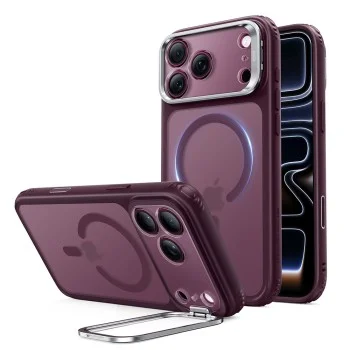 Калъф ESR Classic Hybrid HaloLock Kickstand - iPhone 18 Pro / iPhone 17 Pro - Матово бордо