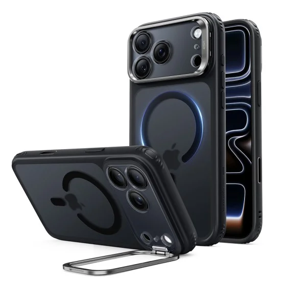 Калъф ESR Classic Hybrid HaloLock Kickstand - iPhone 18 Pro / iPhone 17 Pro - Матово черен