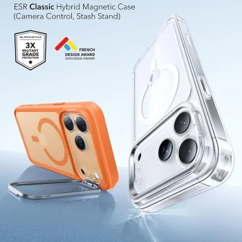 Калъф ESR Classic Hybrid HaloLock Kickstand - iPhone 18 Pro / iPhone 17 Pro - Матово оранжев