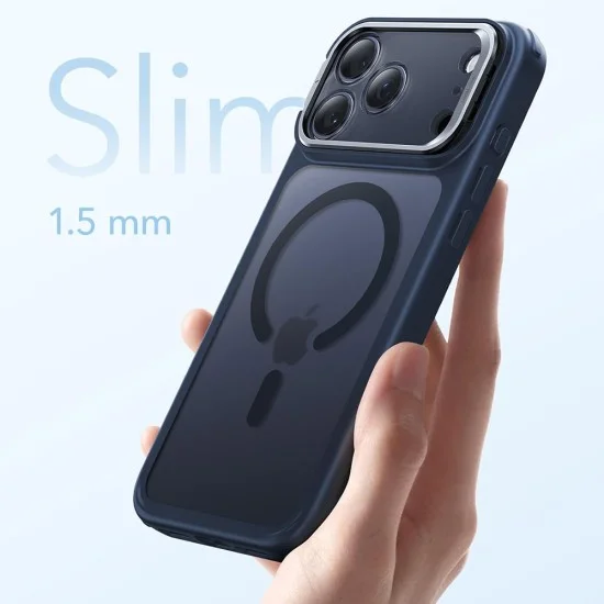 Калъф ESR Classic Hybrid HaloLock Kickstand - iPhone 18 Pro / iPhone 17 Pro - Матово син