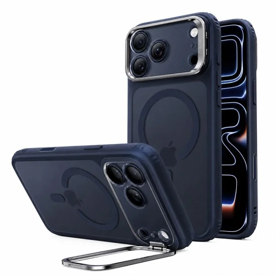 Калъф ESR Classic Hybrid HaloLock Kickstand - iPhone 18 Pro / iPhone 17 Pro - Матово син