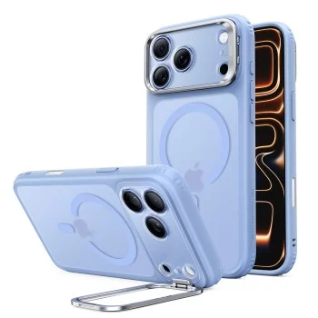 Калъф ESR Classic Hybrid HaloLock Kickstand - iPhone 18 Pro / iPhone 17 Pro - Матово светло син