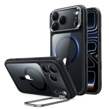 Калъф ESR Classic Hybrid HaloLock Kickstand - iPhone 18 Pro / iPhone 17 Pro - Прозрачно черен