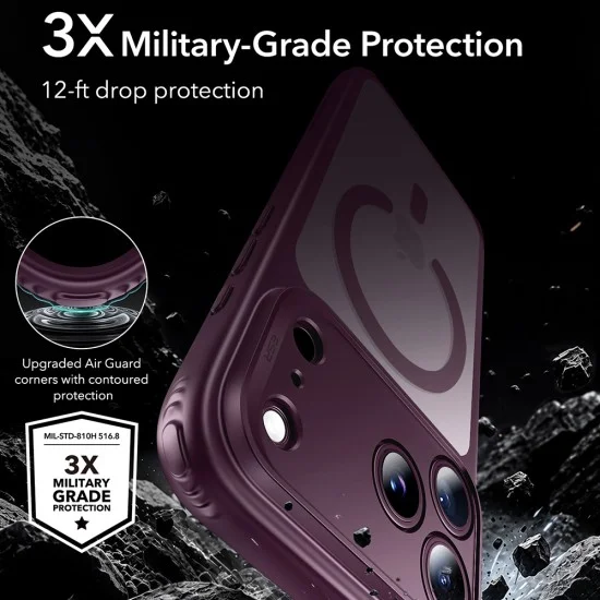 Калъф ESR Classic Hybrid HaloLock - iPhone 18 Pro Max / iPhone 17 Pro Max - Матово бордо