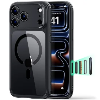 Калъф ESR Classic Hybrid HaloLock - iPhone 18 Pro Max / iPhone 17 Pro Max - Прозрачно черен