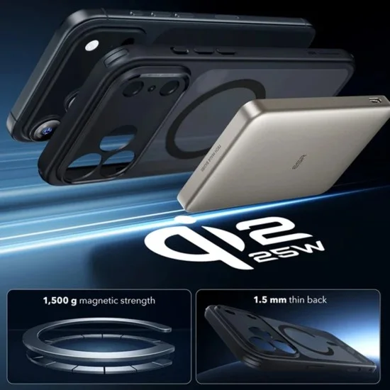 Калъф ESR Classic Hybrid HaloLock - iPhone 18 Pro / iPhone 17 Pro - Матово черен