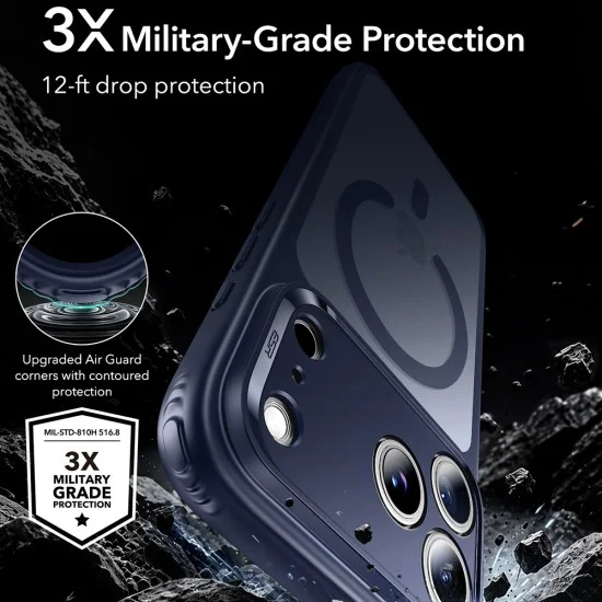 Калъф ESR Classic Hybrid HaloLock - iPhone 18 Pro / iPhone 17 Pro - Матово син