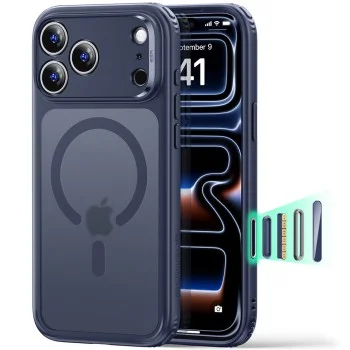 Калъф ESR Classic Hybrid HaloLock - iPhone 18 Pro / iPhone 17 Pro - Матово син