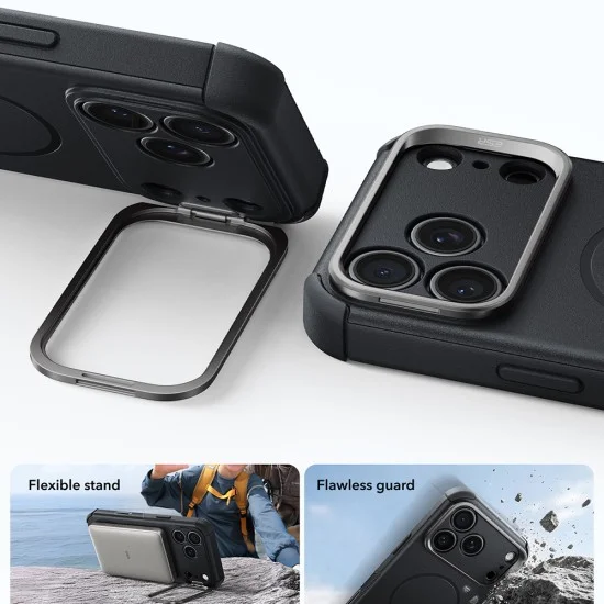 Калъф ESR Cyber Armor Kickstand - iPhone 18 Pro / iPhone 17 Pro - Черен