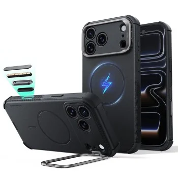 Калъф ESR Cyber Armor Kickstand - iPhone 18 Pro / iPhone 17 Pro - Черен