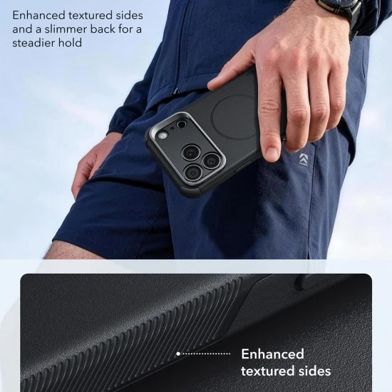 Калъф ESR Cyber Armor Kickstand - iPhone 18 Pro / iPhone 17 Pro - Черен