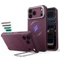 Калъф ESR Cyber Armor Kickstand - iPhone 18 Pro / iPhone 17 Pro - Матово бордо