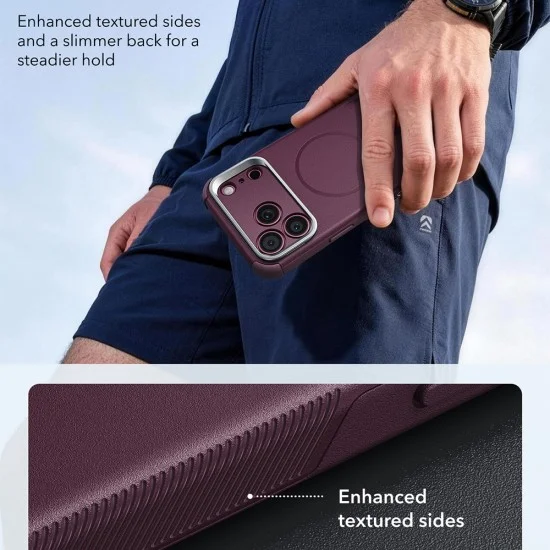 Калъф ESR Cyber Armor Kickstand - iPhone 18 Pro / iPhone 17 Pro - Матово бордо