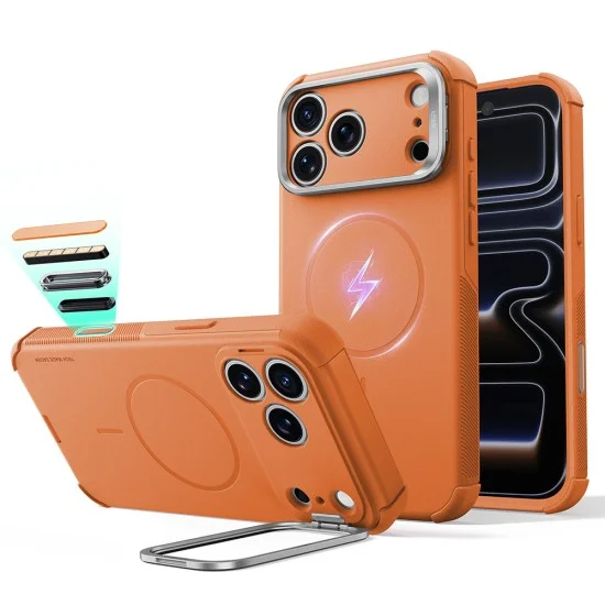 Калъф ESR Cyber Armor Kickstand - iPhone 18 Pro / iPhone 17 Pro - Оранжев