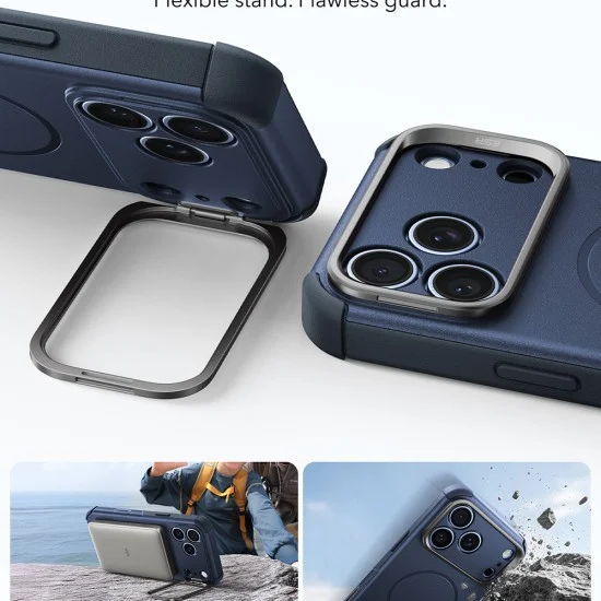 Калъф ESR Cyber Armor Kickstand - iPhone 18 Pro / iPhone 17 Pro - Син