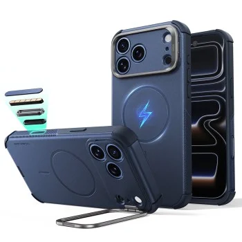 Калъф ESR Cyber Armor Kickstand - iPhone 18 Pro / iPhone 17 Pro - Син